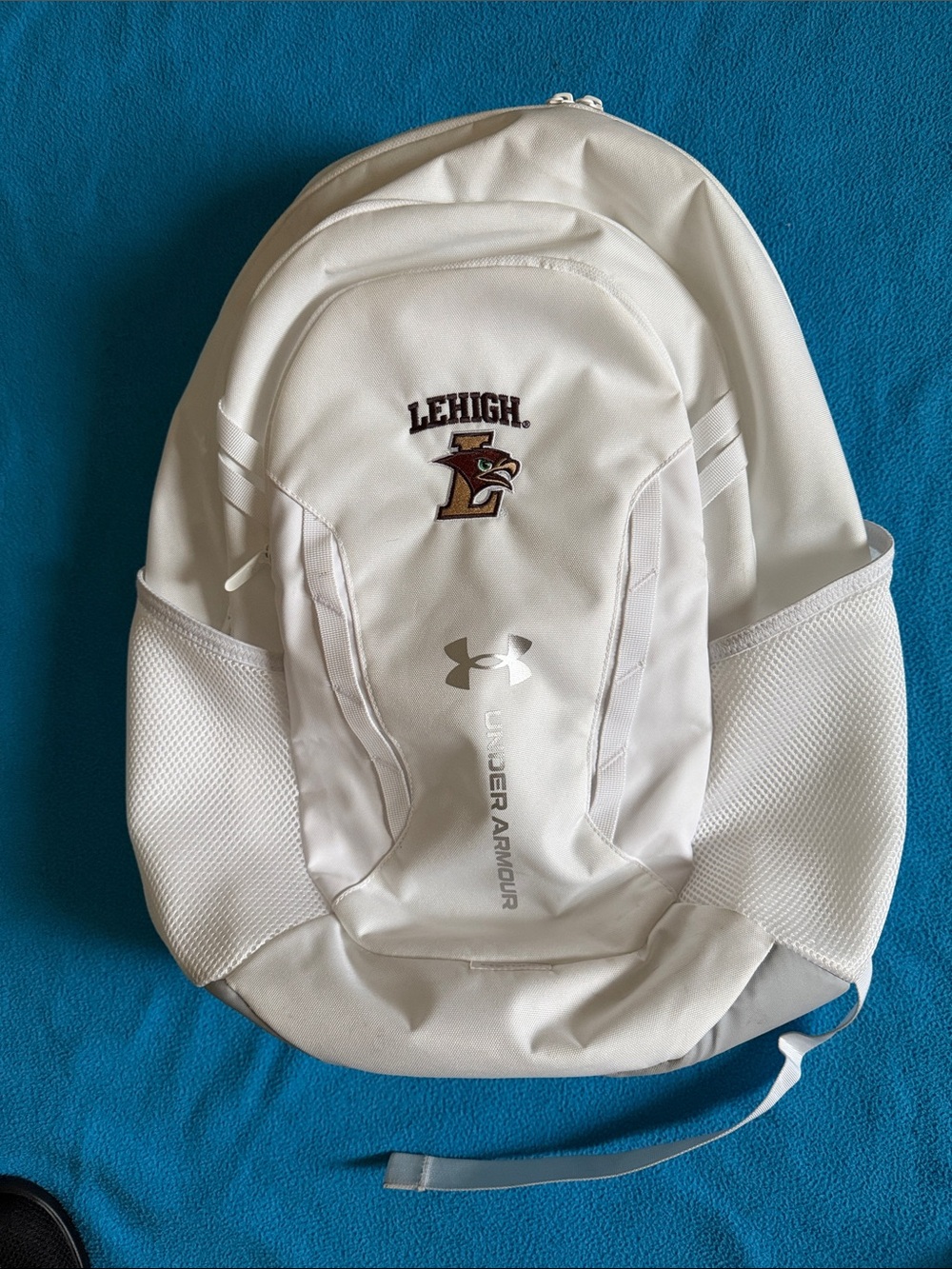 Under Armour White Lehigh Logo Backpack